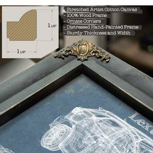 Lexus Rx350 Vintage Blueprint Auto Print