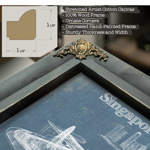 Singapore Grand Prix Blueprint Race Track Print