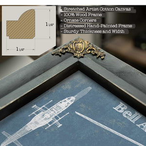 Bell AH-1 HueyCobra/Cobra Vintage Original Blueprint Military Print