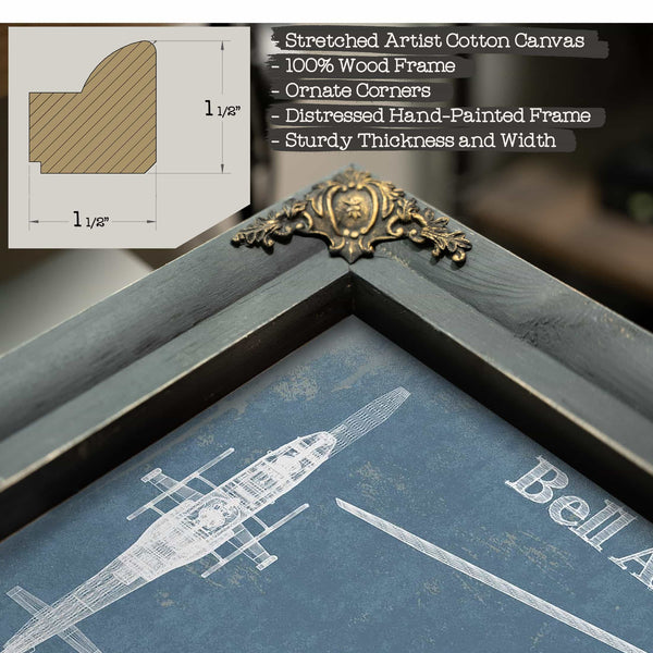 Bell AH-1 HueyCobra/Cobra Vintage Original Blueprint Military Print