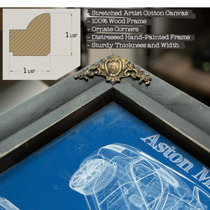 2011 Aston Martin Rapide Vintage Blueprint Auto Print