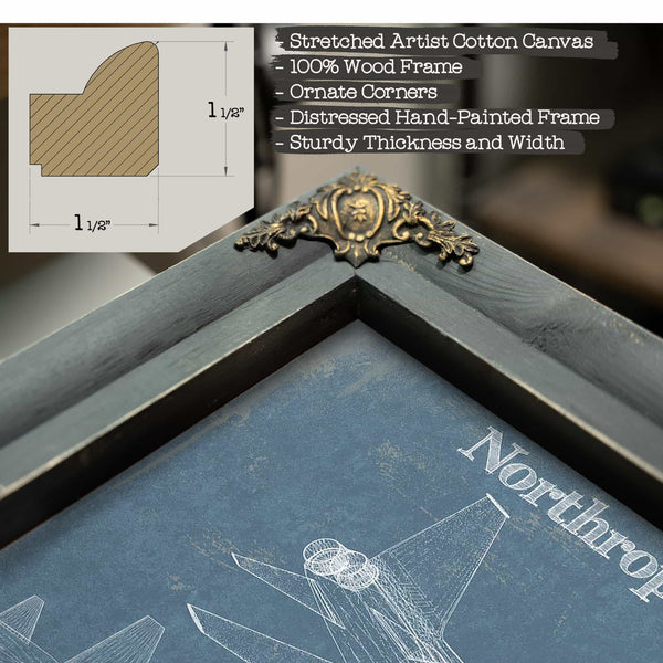 Northrop T-38A Talon Patent Blueprint Original Military Wall Art