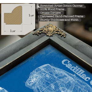 Cadillac CTS-V Sedan Blueprint Vintage Auto Print