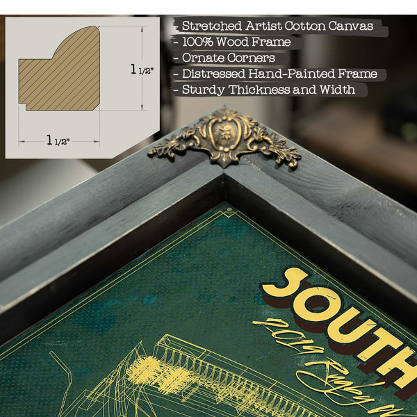 South Africa World Cup 2019 Champions - Vintage Ellis Park Stadium Print