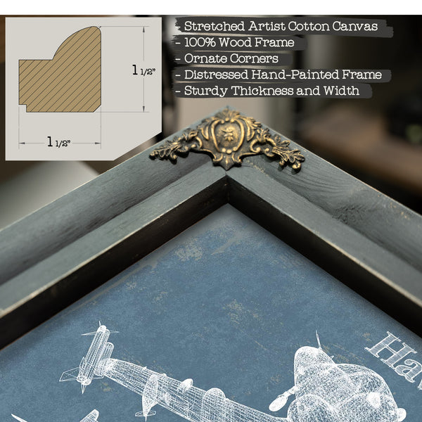 HAWK T2 Blueprint Original Military Wall Art