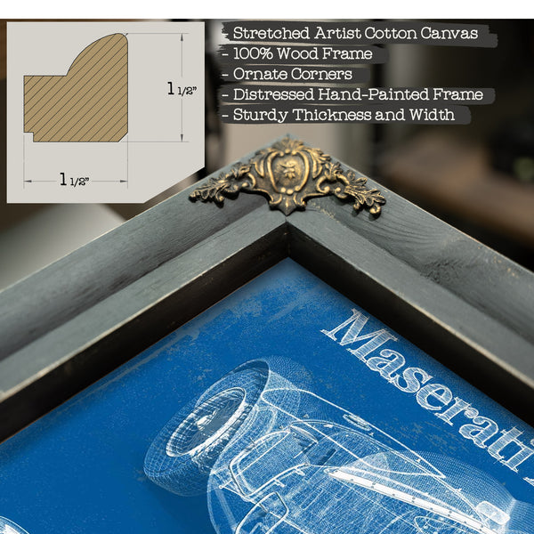 Maserati A6GCS 1953 Original Vintage Car Blueprint