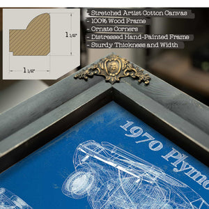 1970 Plymouth Barracuda Original Blueprint Art