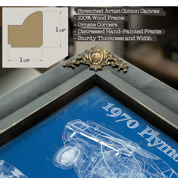 1970 Plymouth Barracuda Original Blueprint Art