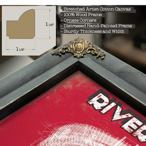 River Plate Estadio Monumental Antonio Vespucio Liberti Team Color Blueprint Soccer Print