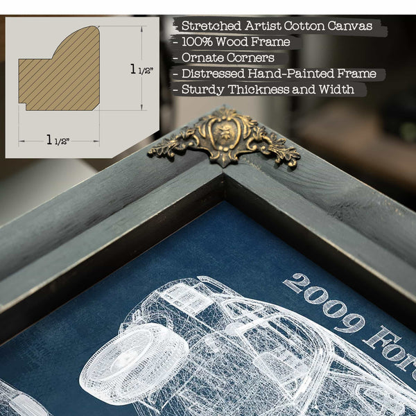 2009 Ford Mustang GT Original Blueprint Art