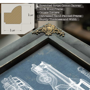 Cadillac Hearse Vintage Blueprint Auto Print