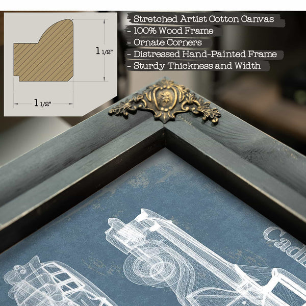 Cadillac Hearse Vintage Blueprint Auto Print