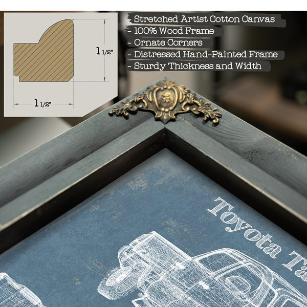 Toyota Tacoma (2020) Vintage Blueprint Truck Print