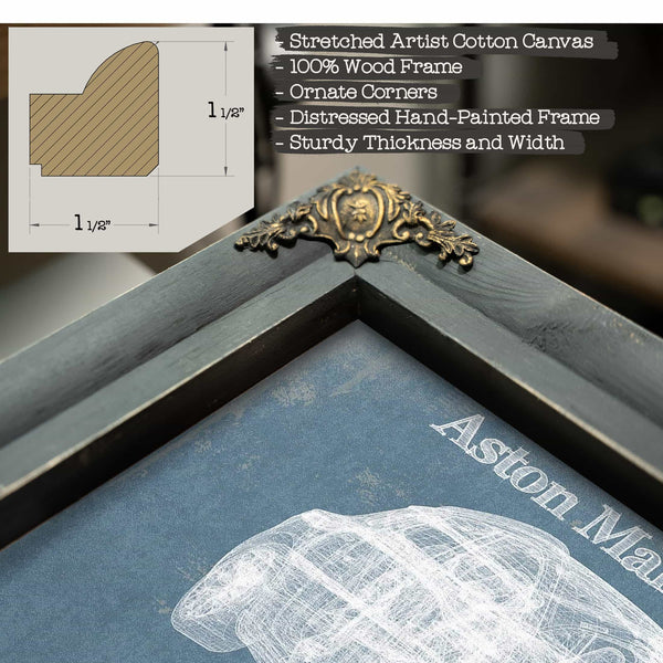 Aston Martin DBX 2020 Blueprint Vintage Auto Print