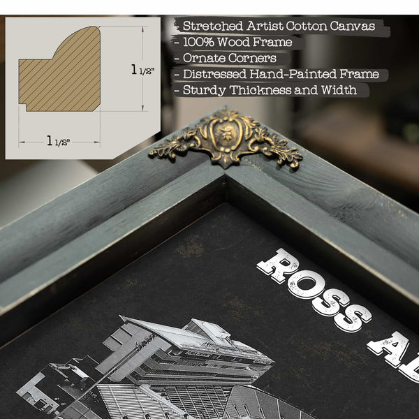Purdue Boilermakers - Ross-Ade Vintage Football Stadium Blueprint Art Print