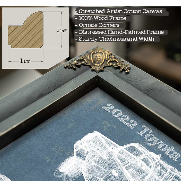 2022 Toyota Tacoma TRD Pro Blueprint Vintage Auto Print