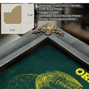 Vintage Autzen Stadium Blueprint - Oregon Ducks Football Print