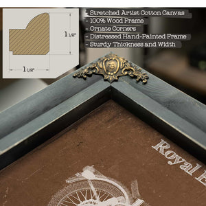 Royal Enfield Bullet Blueprint Motorcycle Patent Print