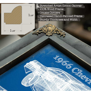 1966 Chevrolet Impala SS Blueprint Vintage Auto Print