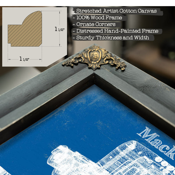 Mack Pinnacle Blueprint Vintage Truck Print