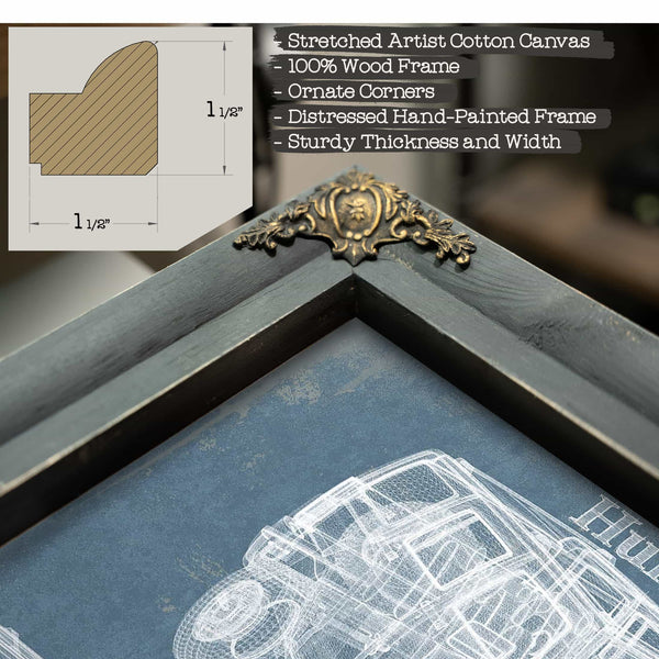 Hummer H3 Vintage Blueprint Auto Print