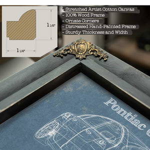 Pontiac G8 GXP 2009 Blueprint Vintage Auto Print