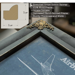 Airbus A300 Vintage Aviation Blueprint Print