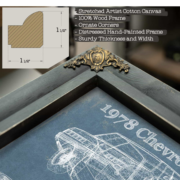 1978 Chevrolet Monte Carlo Blueprint Vintage Auto Patent Print