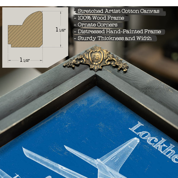 Lockheed MC-130 Vintage Aviation Blueprint Military Print