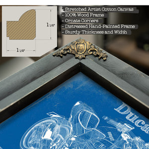 Ducati Diavel Blueprint Motorcycle Patent Print