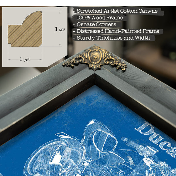 Ducati Diavel Blueprint Motorcycle Patent Print