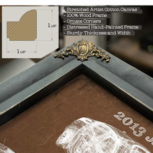 2013 Jaguar XF Blueprint Vintage Auto Print