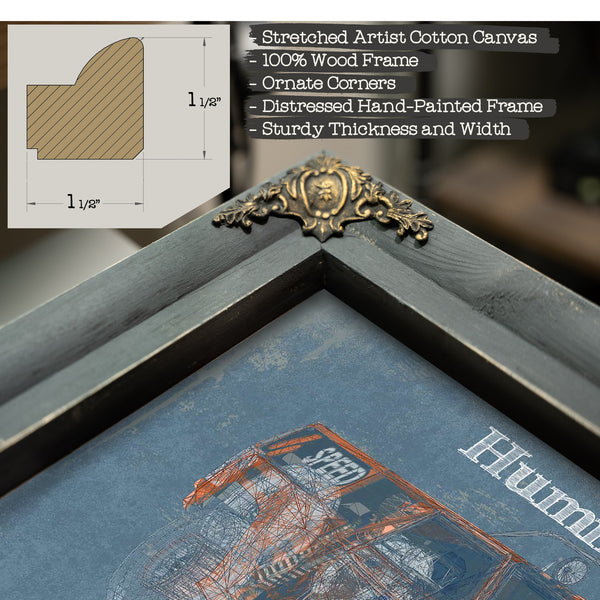 Hummer H3 Vintage Blueprint Auto Print