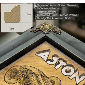 Aston Martin DB9 Blueprint Vintage Auto Print