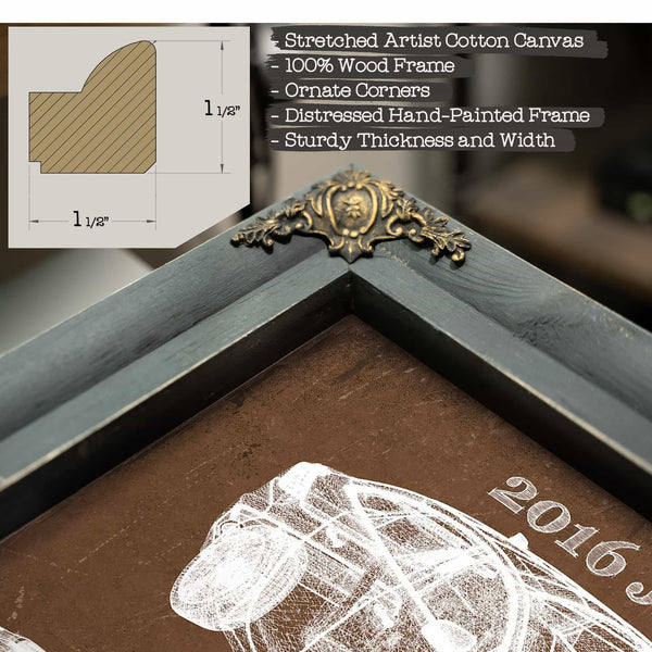 2016 Jaguar XJ Car Original Blueprint Art