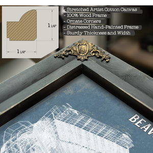 Penn State Nittany Lions - Beaver Stadium Vintage Blueprint Wall Art