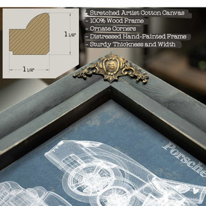 Porsche Boxster (2004) Blueprint Vintage Auto Print