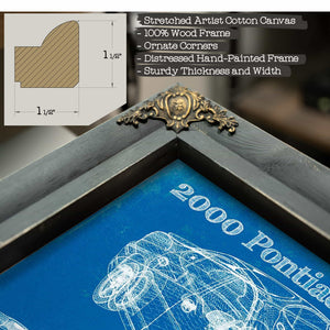 2000 Pontiac Grand Prix GT Vintage Blueprint Auto Print
