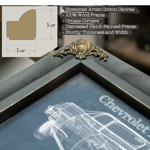 Chevrolet El Camino 1973 Vintage Blueprint Auto Print
