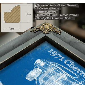 1971 Chevrolet Chevelle SS 454 Original Blueprint Art