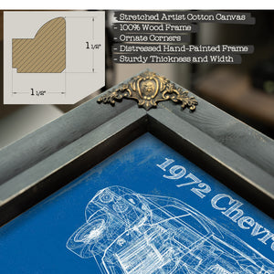 1972 Chevrolet Chevelle SS Original Blueprint Art