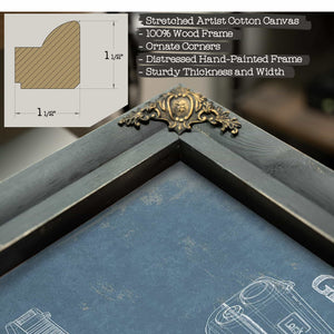 Glock 19 Blueprint Vintage Gun Print