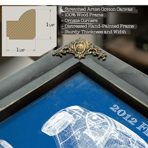 2012 Fisker Karma Blueprint Vintage Auto Print