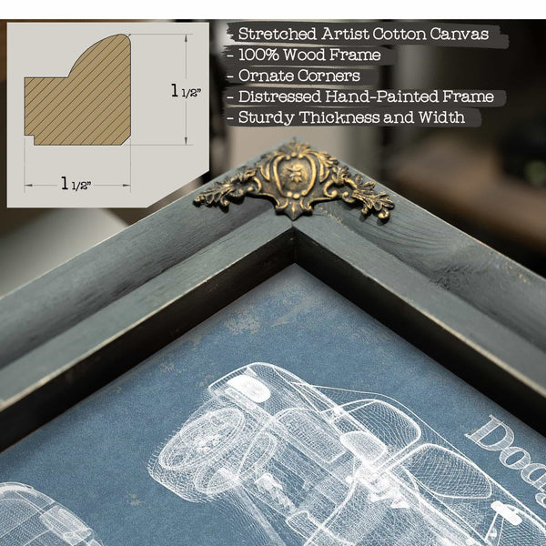 Dodge Viper 1 Vintage Blueprint Auto Print