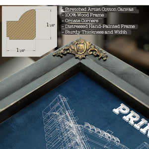 Princeton Tigers Football Art - Vintage Powers Field Blueprint Wall Art