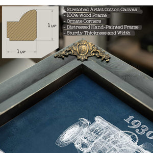 1930 Bentley Vintage Blueprint Auto Print