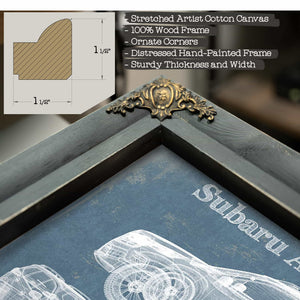 Subaru Ascent 2019 Blueprint Vintage Auto Print