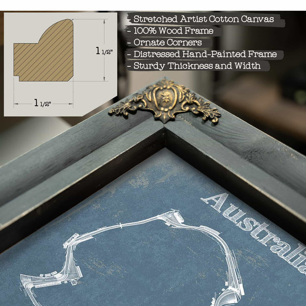 Australian Grand Prix Formula One Blueprint Race Track Print