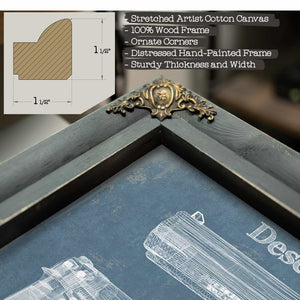 Desert Eagle Blueprint Vintage Gun Print