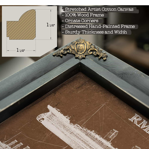 Titanic Blueprint Original Wall Art